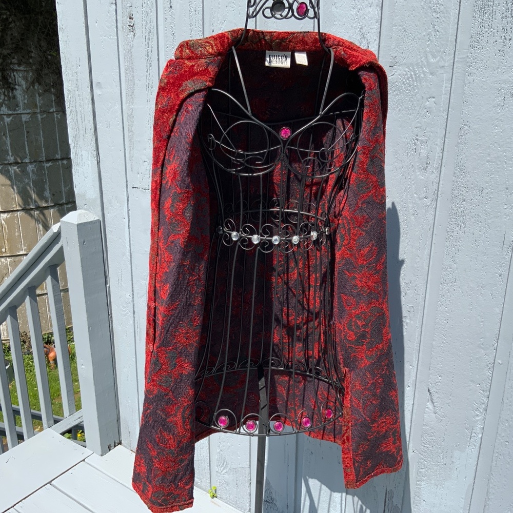 Chico’s Design Tapestry Floral Jacket (Size 3=XL) - Picture 6 of 7